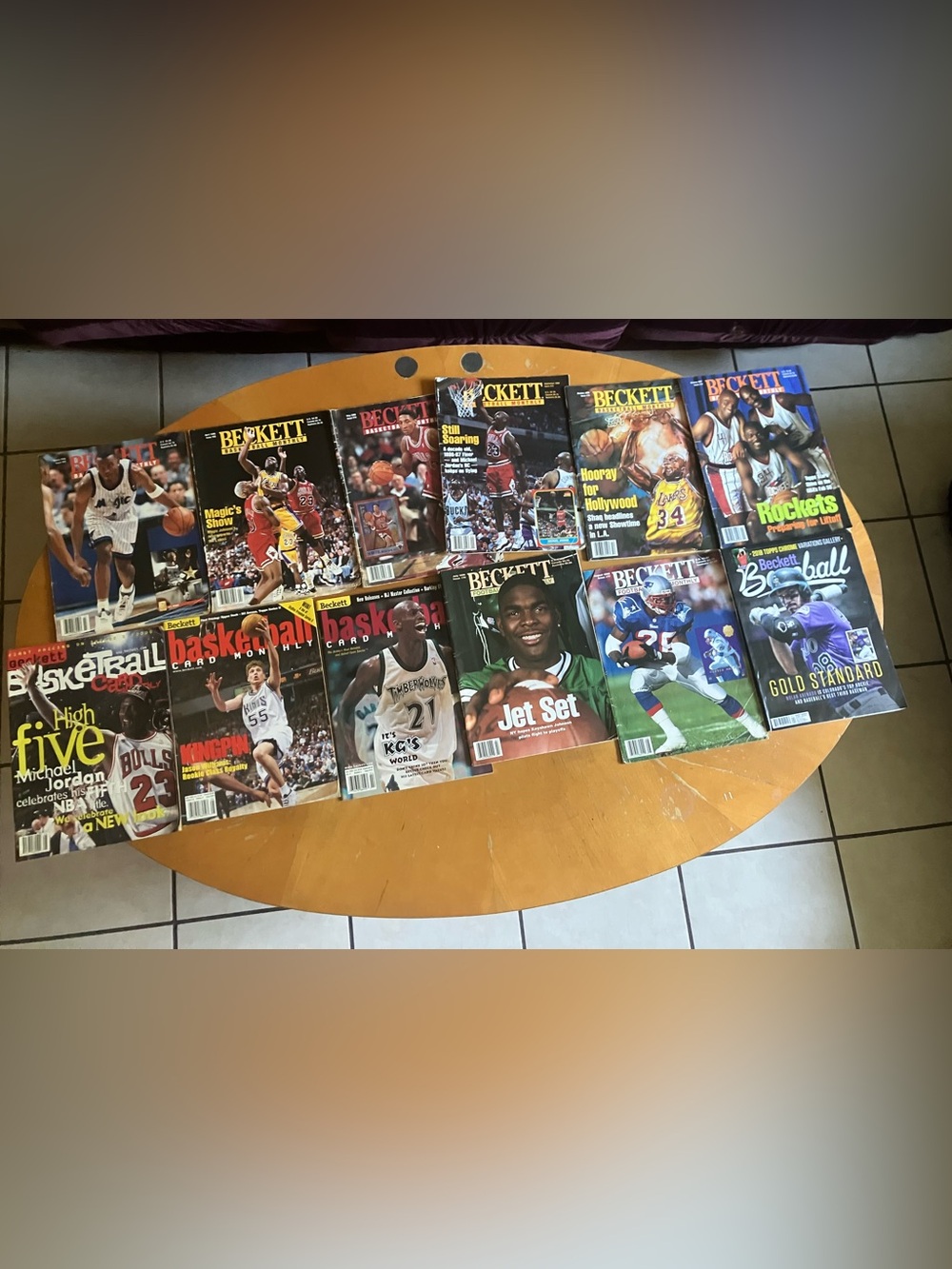 Vintage 90s Beckett Sports Magazine Lot Jordan Shaq Arenado